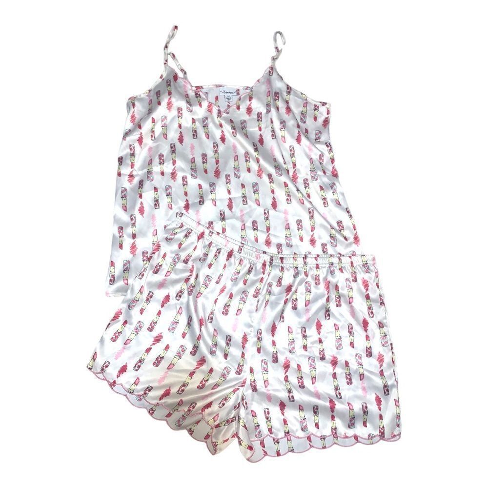 Timree lipstick scalloped pajama set
